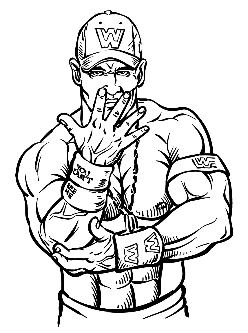 WWE Coloring Pages 8