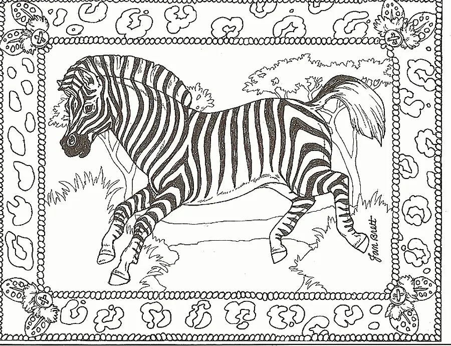 Desenhos de Zebra Para Colorir 1