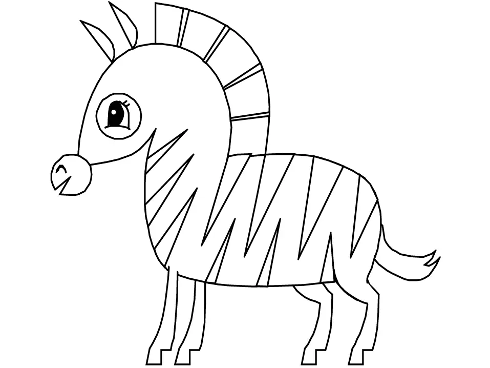 Desenhos de Zebra Para Colorir 24