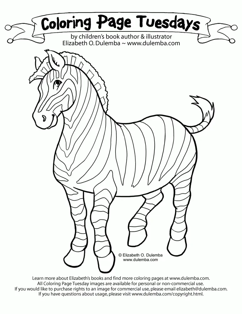 Desenhos de Zebra Para Colorir 27