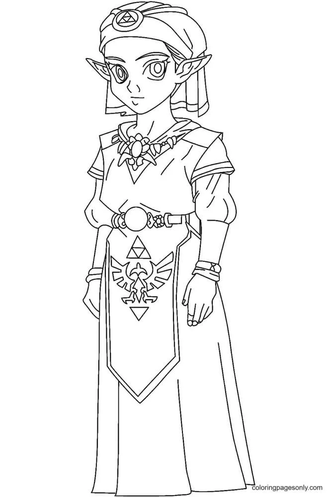 Zelda Coloring Pages