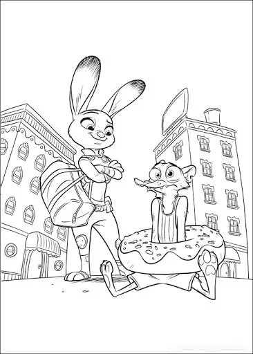 Desenhos de Zootopia Para Colorir